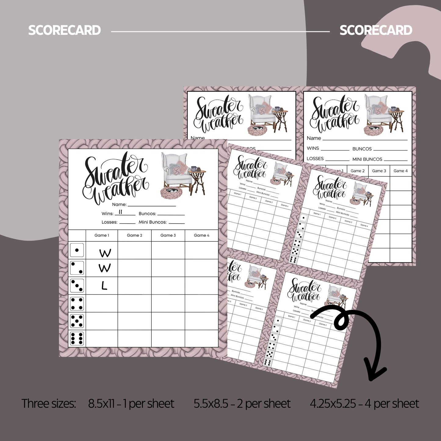 Sweater Weather bunco Set