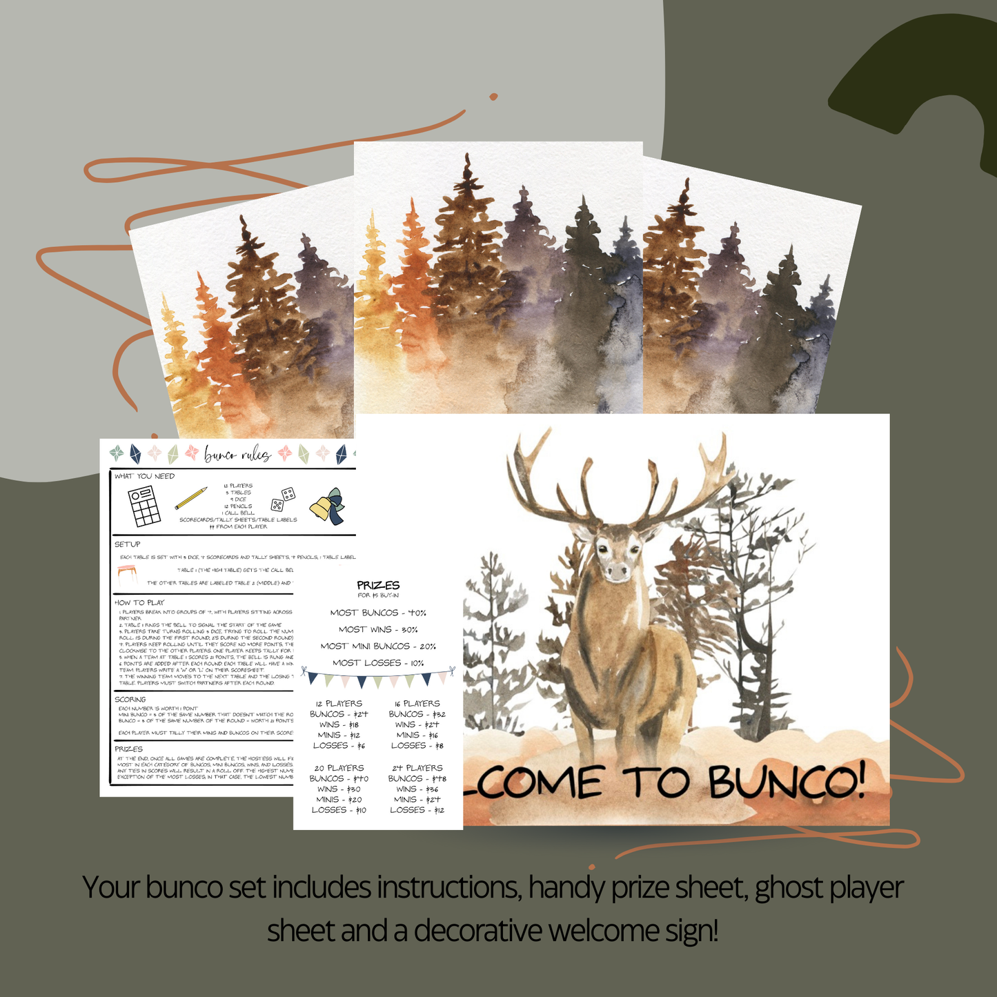 Woodland Vibes Bunco Set