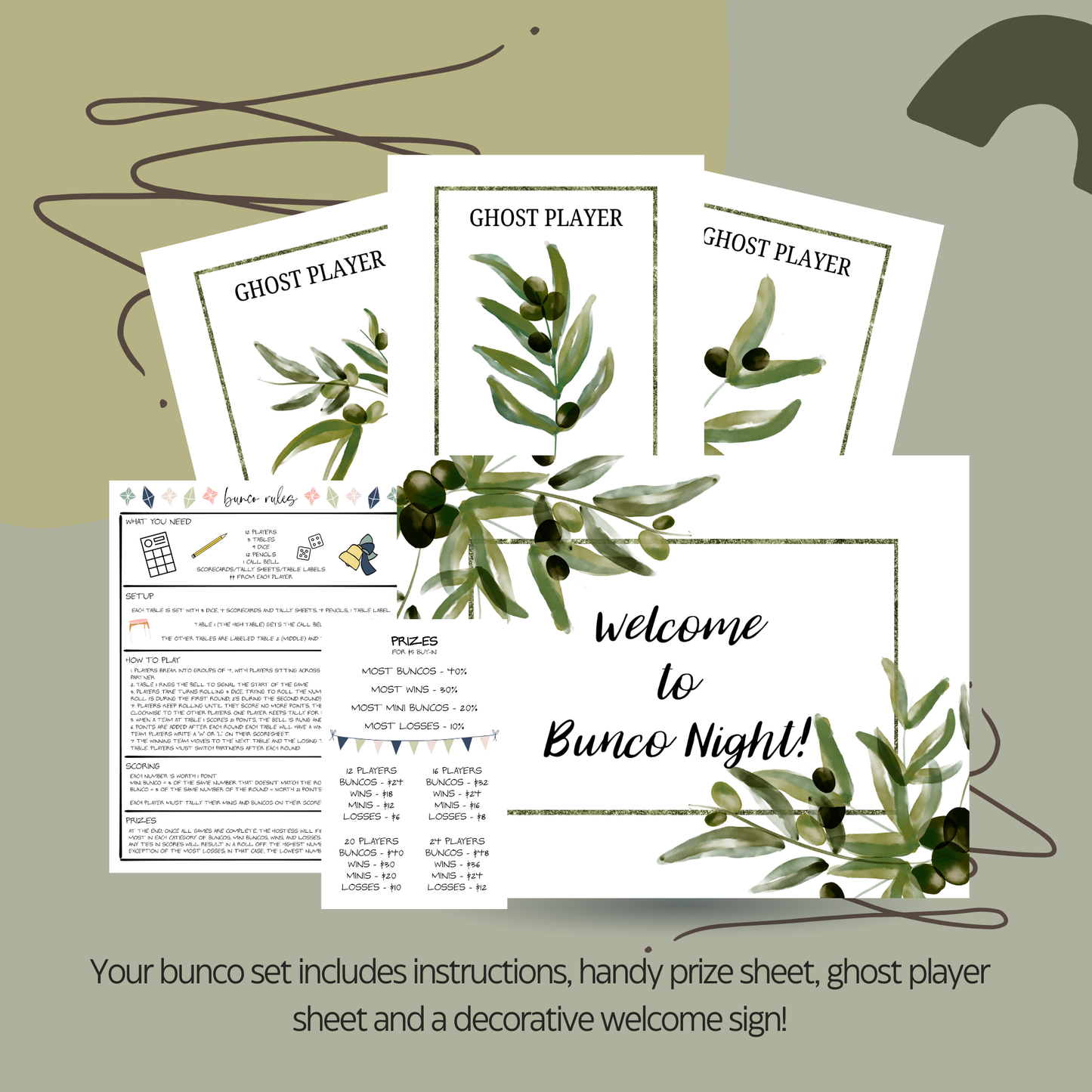 Olive Branch Bunco Set