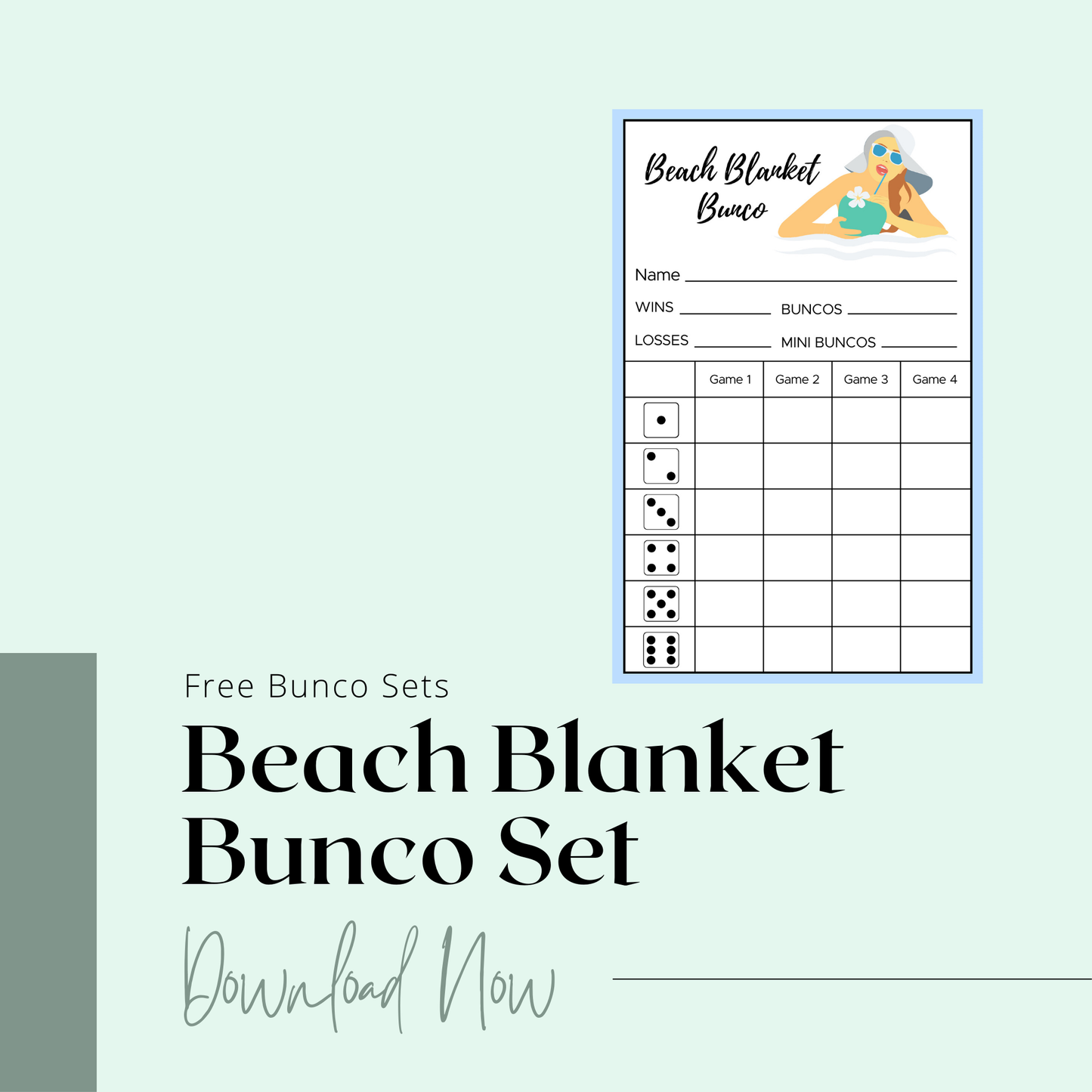 Beach Blanket Bunco Freebie