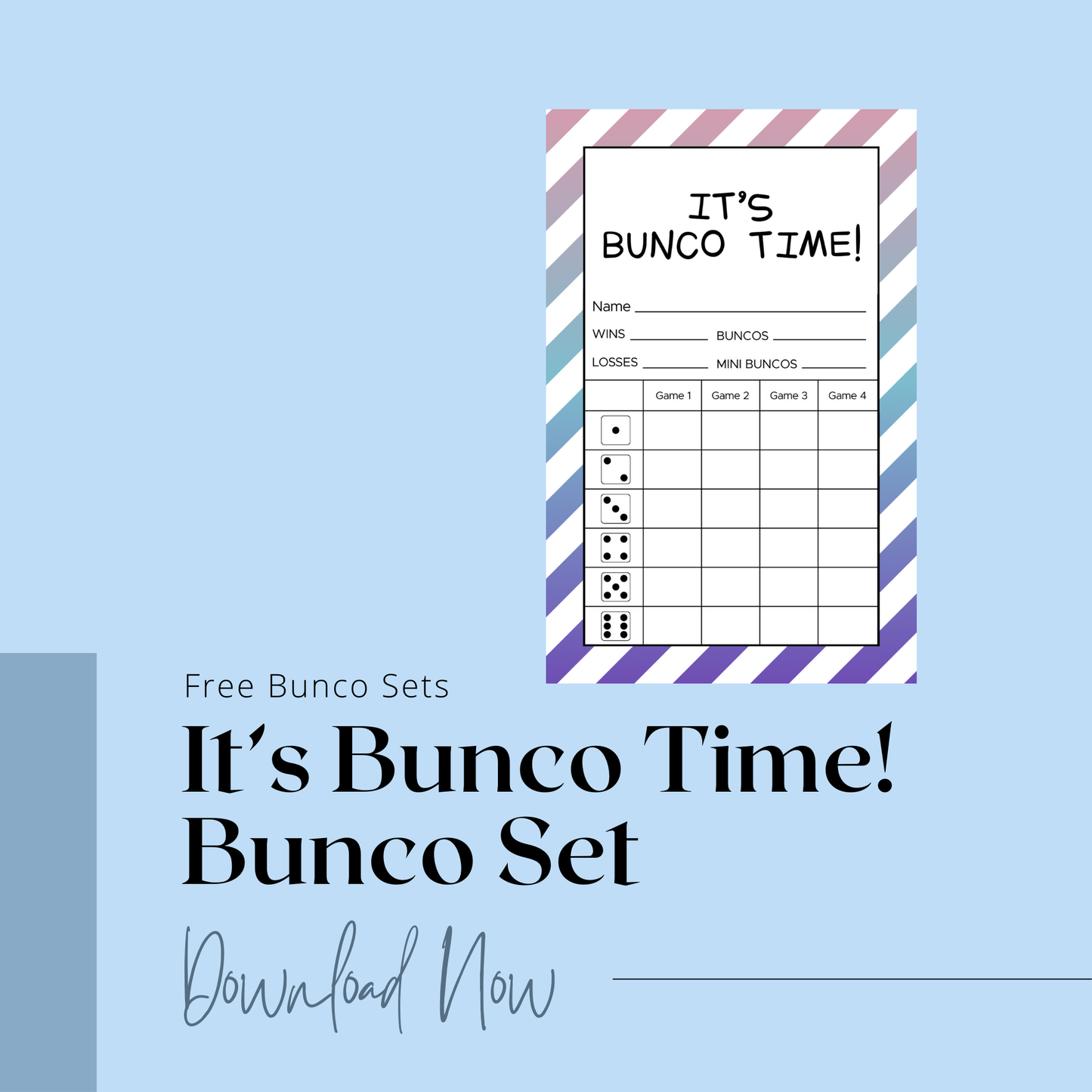 It's Bunco Time Bunco Set