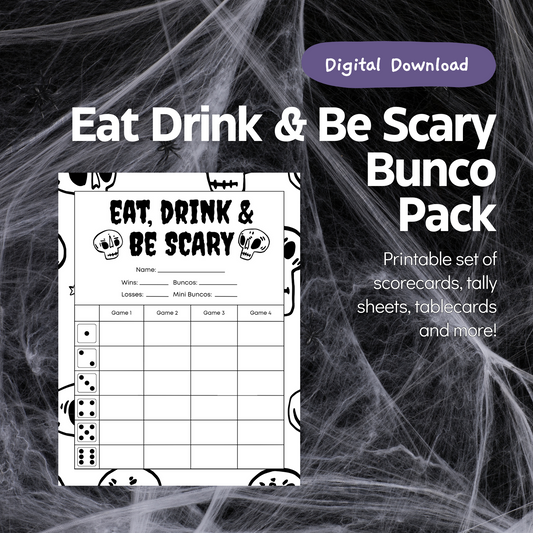 Eat Drink and Be Scary Bunco Set