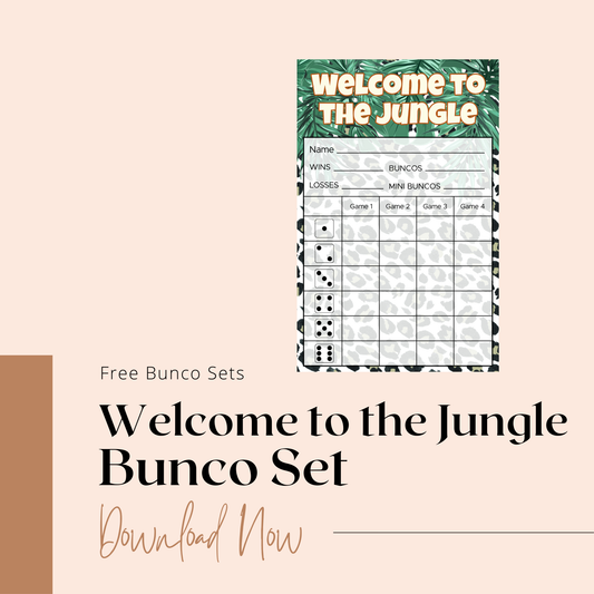 Welcome to the Jungle Bunco Freebie