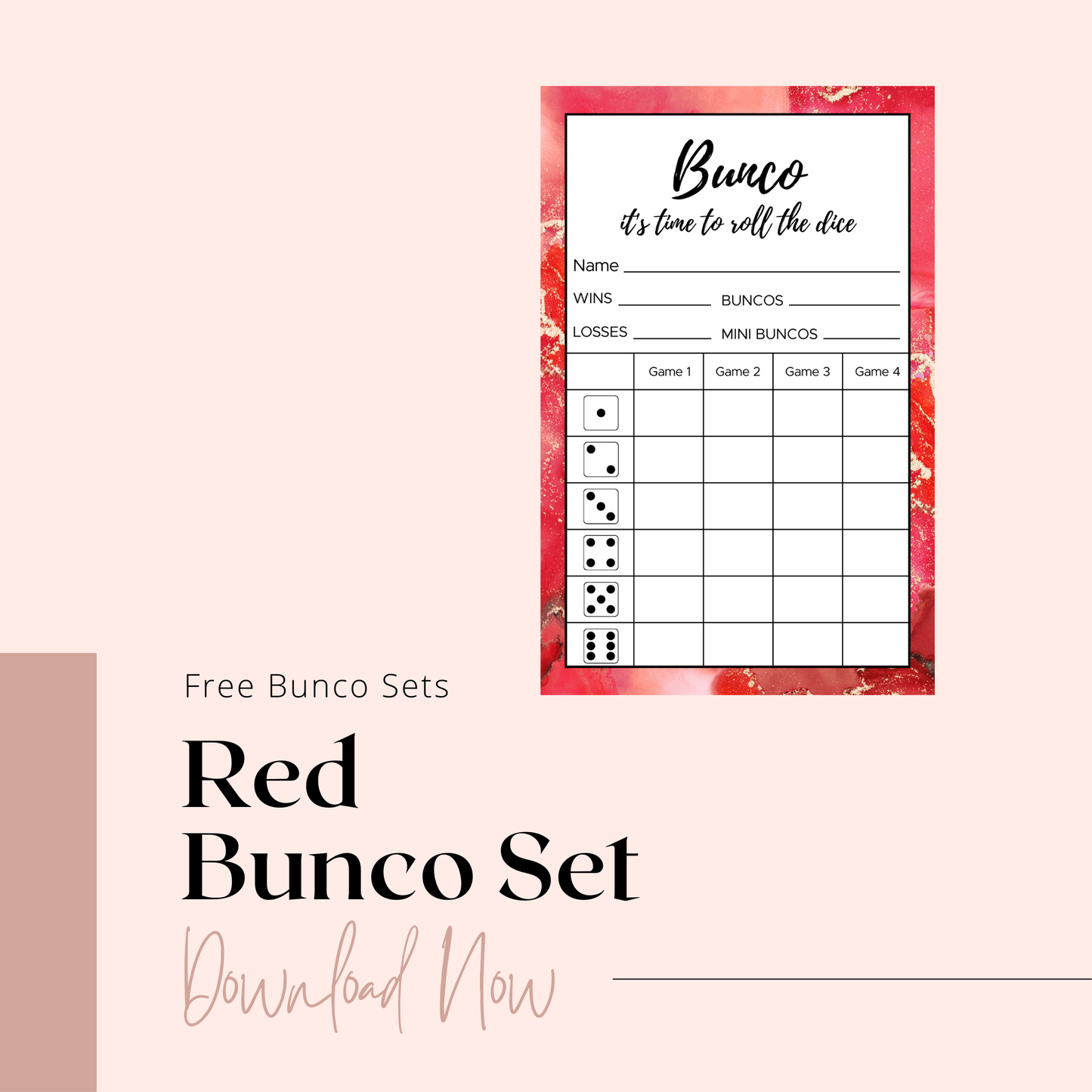 Red Bunco Freebie