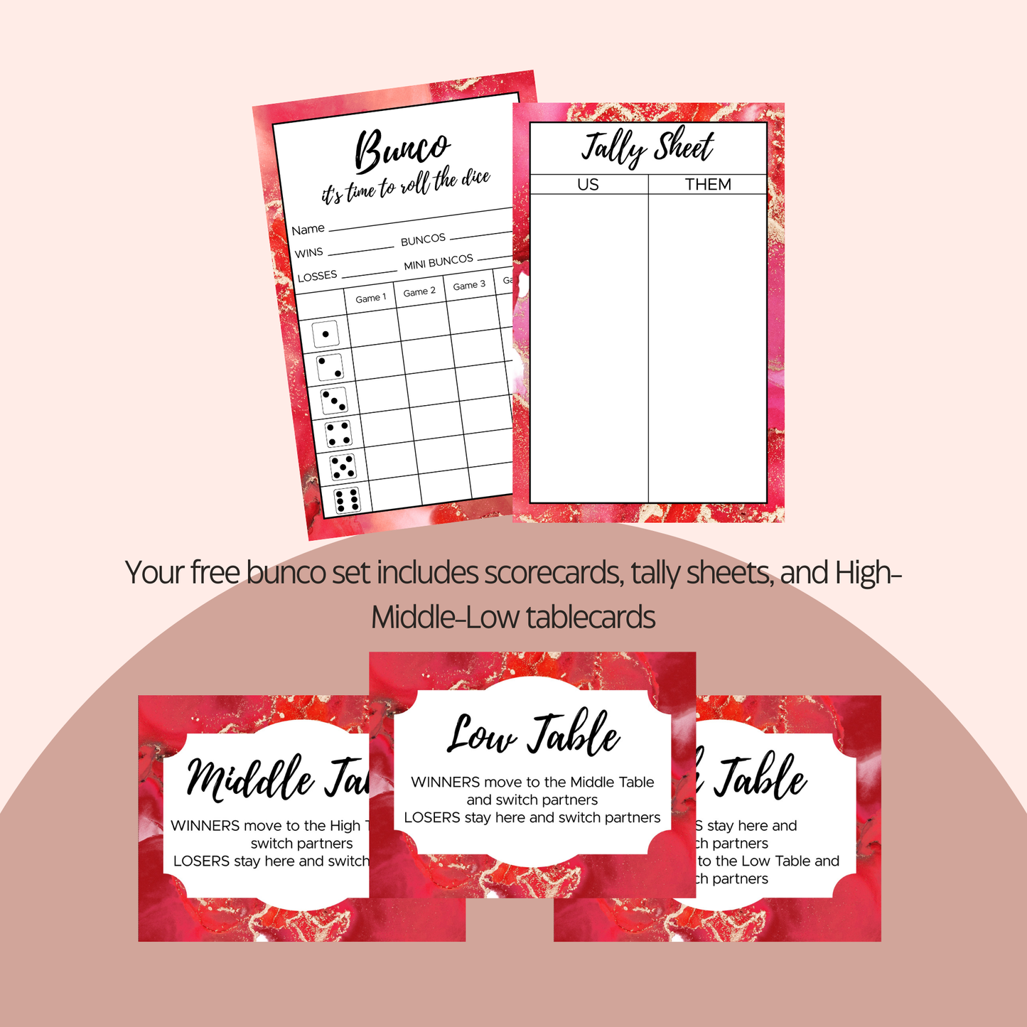 Red Bunco Freebie