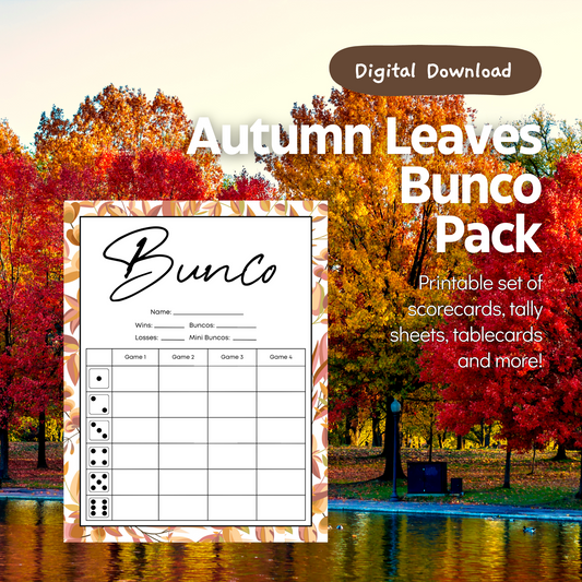 Autumn Leaves Bunco Set