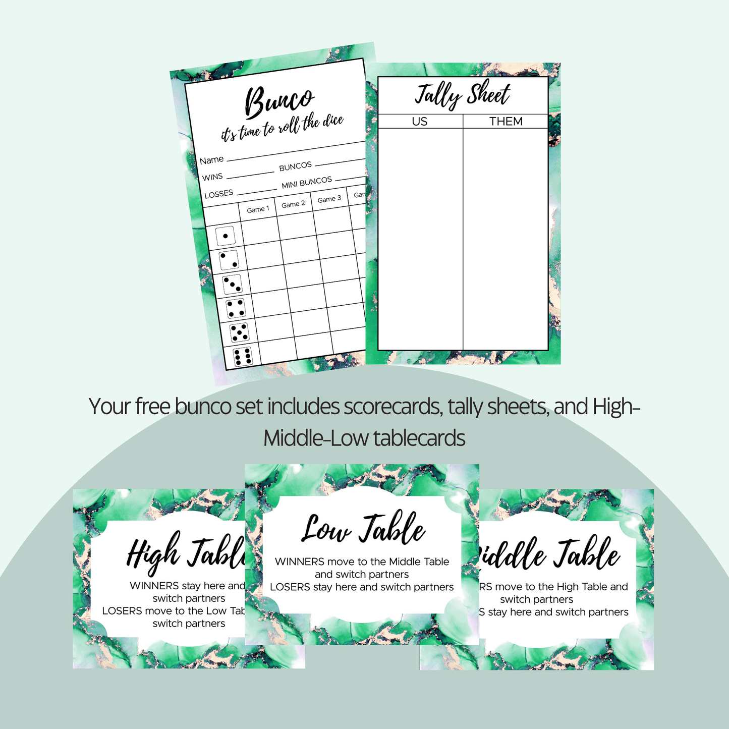 Green Bunco Freebie