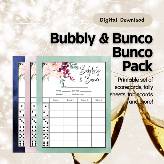 Bubbly & Bunco Bunco Set