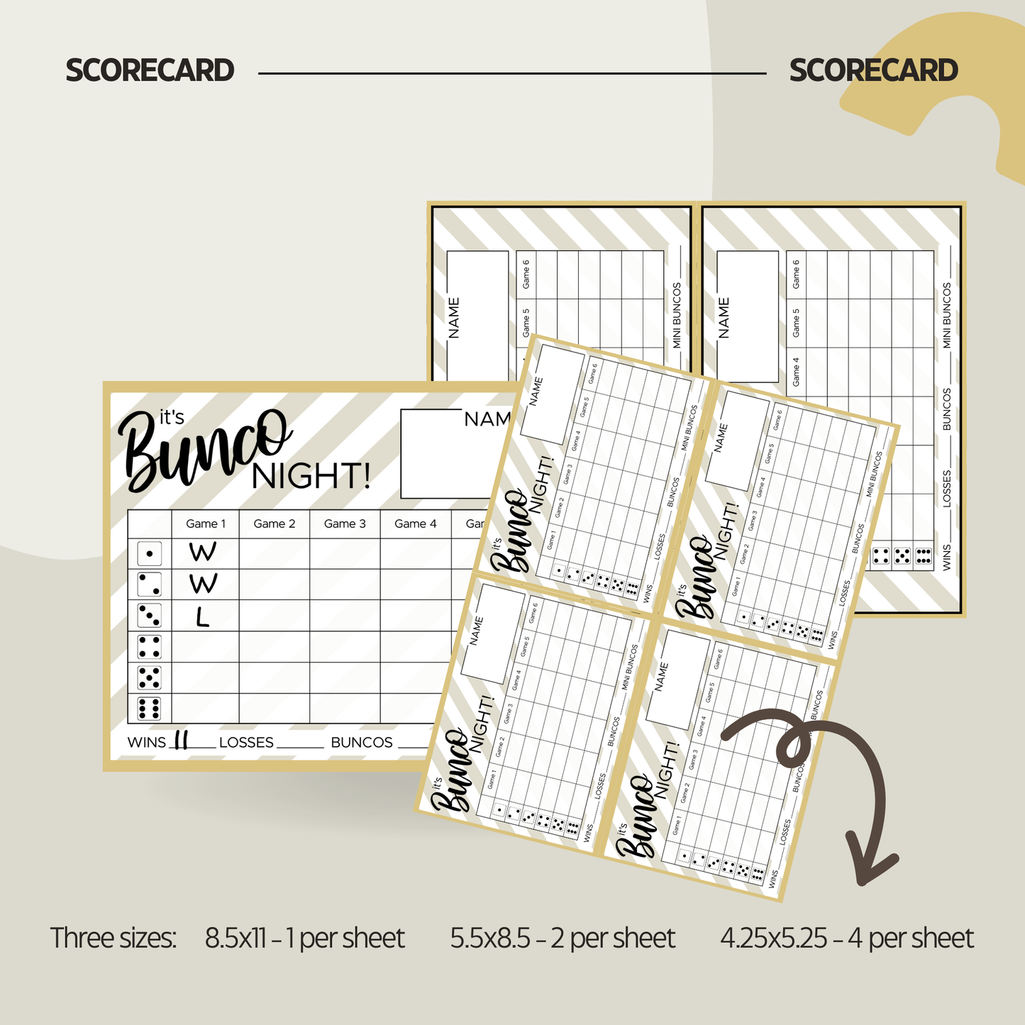 Golden Nights Bunco Set