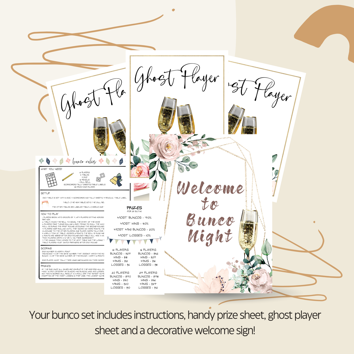 Bubbly & Bunco Bunco Set