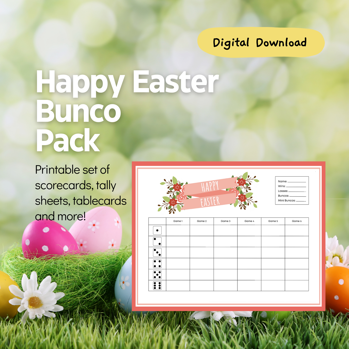 Easter Bunco Set